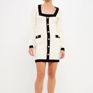 Endless Rose LONG-SLEEVE KNIT MINI DRESS